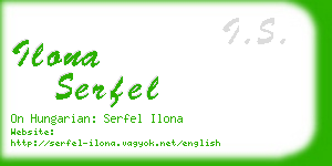 ilona serfel business card